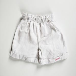 Vintage White Denim High Waisted Paper Bag Shorts 80s 90s Size 5
